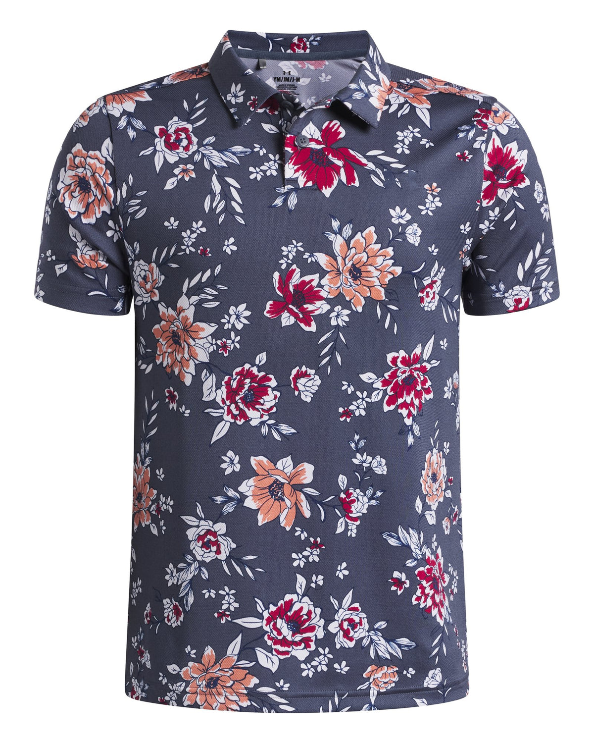 UA Matchplay Printed Boys' Polo - White