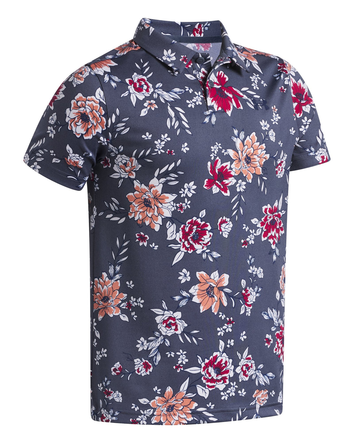 UA Matchplay Printed Boys' Polo - White