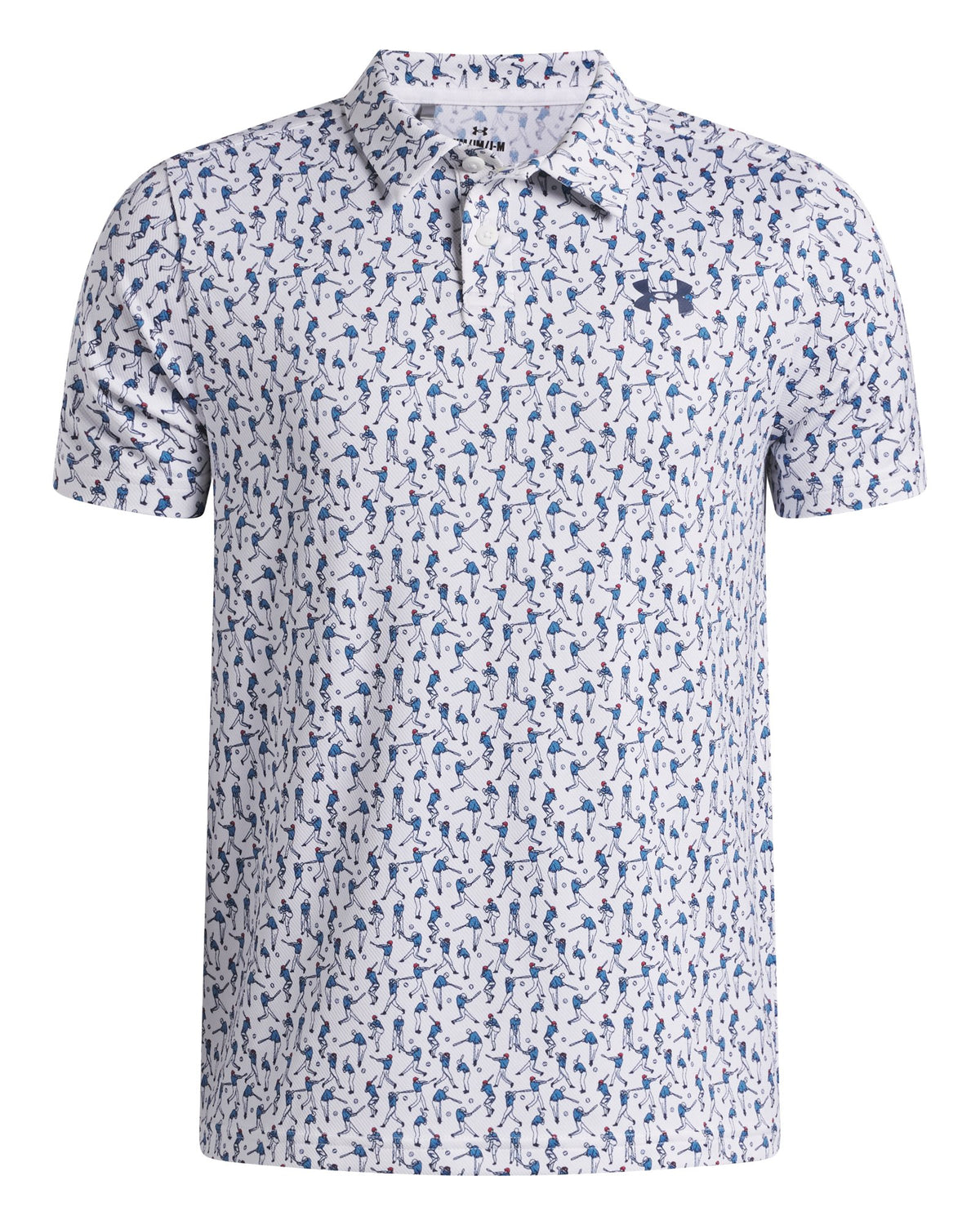 UA Matchplay Printed Boys' Polo - White