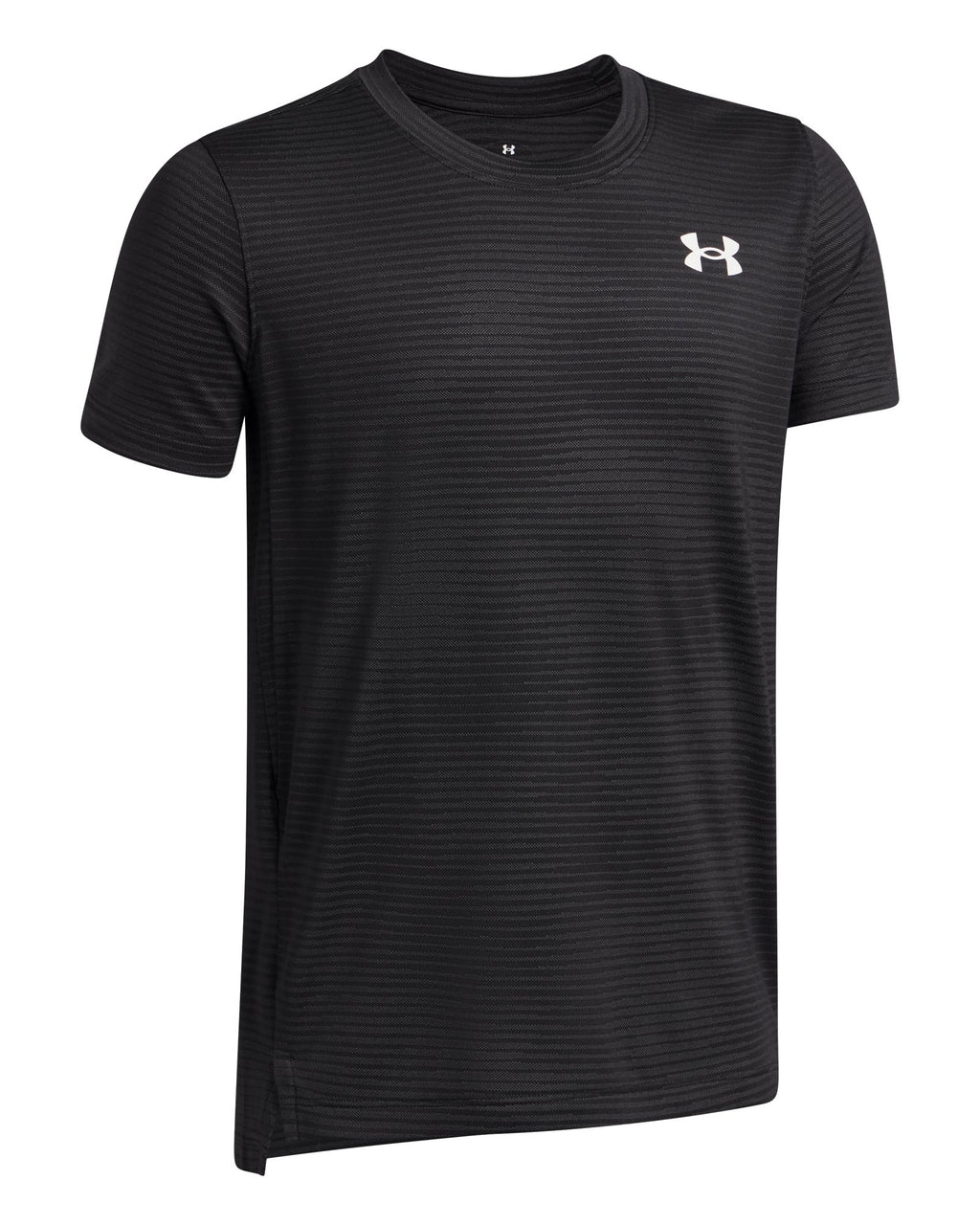 UA Tech™ Vent Jacquard Boys' Short Sleeve - Black