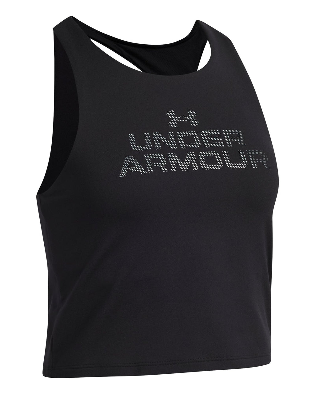 UA Motion Branded Girls' Crop Tank - Black