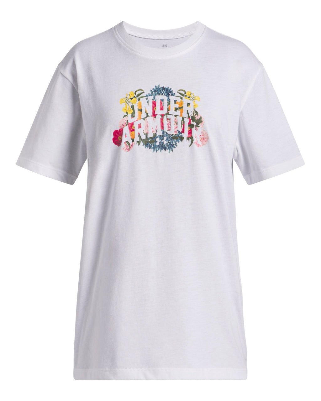 UA Empowerment Patch Girls' Oversized Short Sleeve - White