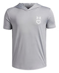 UA Utility Lightweight Boys' Short Sleeve Hoodie - Gray
