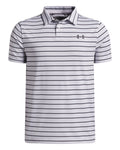 UA Matchplay Stripe Boys' Polo - White