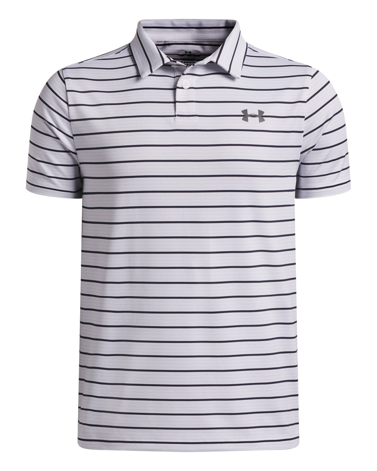 UA Matchplay Stripe Boys' Polo - White