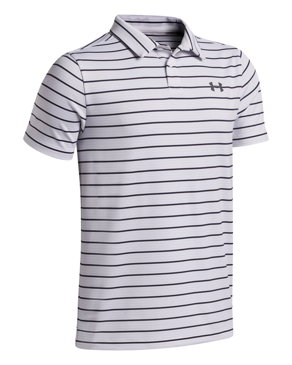 UA Matchplay Stripe Boys' Polo - White