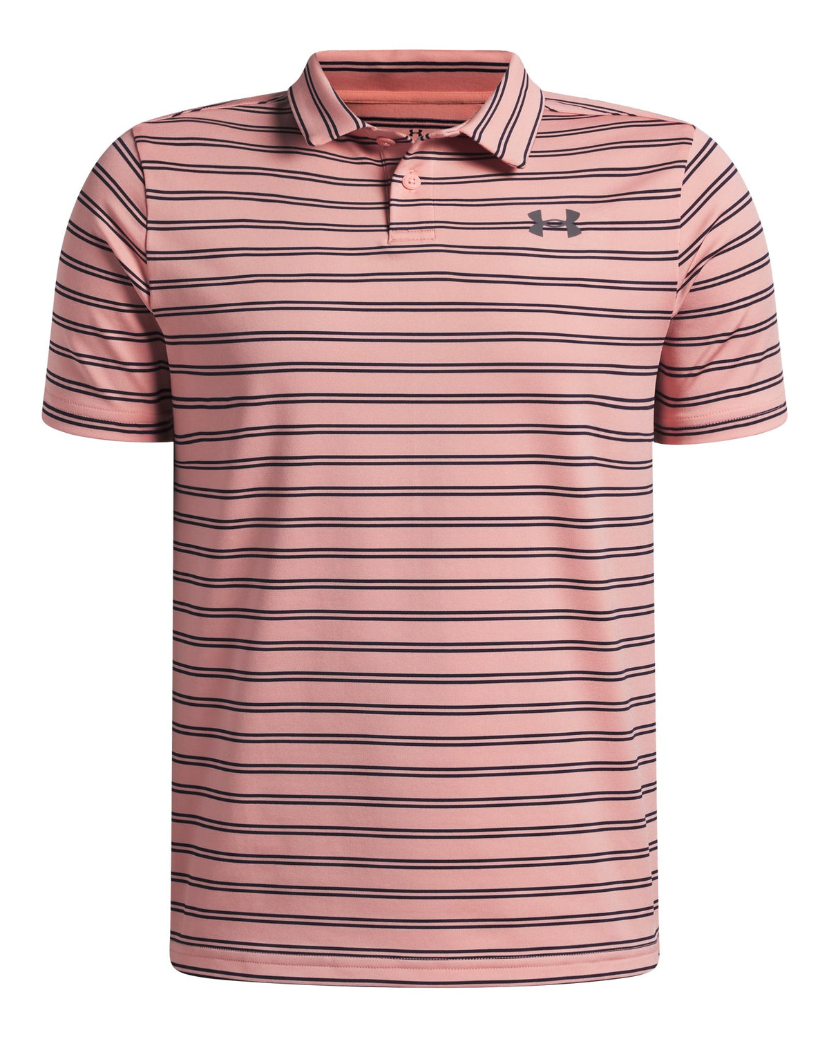 UA Matchplay Stripe Boys' Polo - Pink