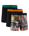 UA Performance Tech Mesh Graphic Men's 3-Pack 6" Boxerjock® - Black