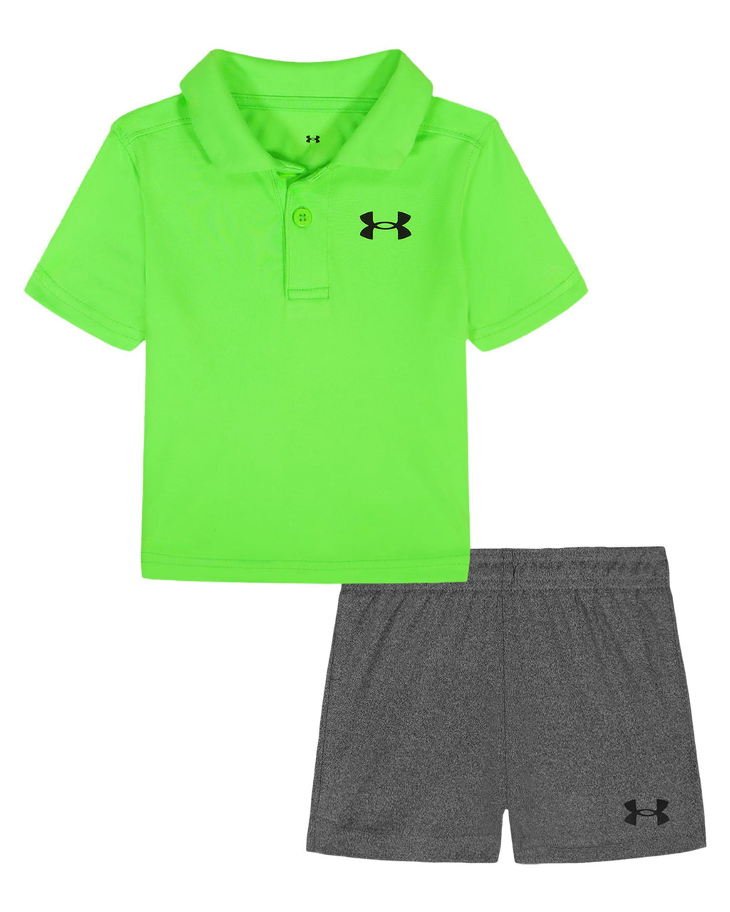 UA Polo Tech Newborn Boys' Shorts Set - Green