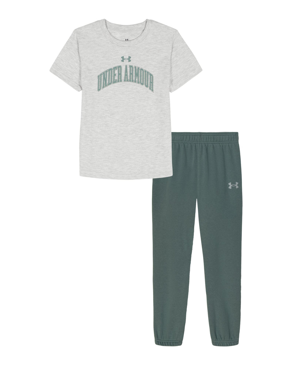 UA Tech Little Boys' Short Sleeve & Joggers Set - Gray