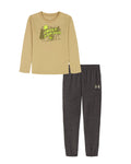 UA Bear Fishing Little Boys' Long Sleeve & Joggers Set - Brown