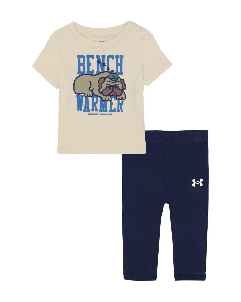 UA Bench Warmer Newborn Boys' Short Sleeve Set - Brown