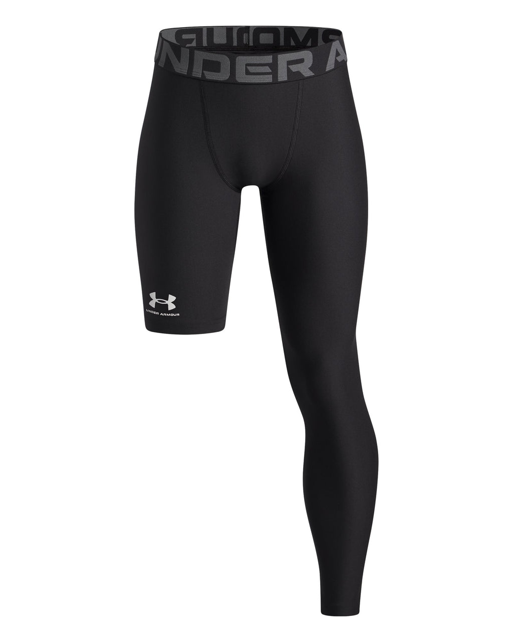 HeatGear® Asymmetrical Left Boys' Leggings - Black