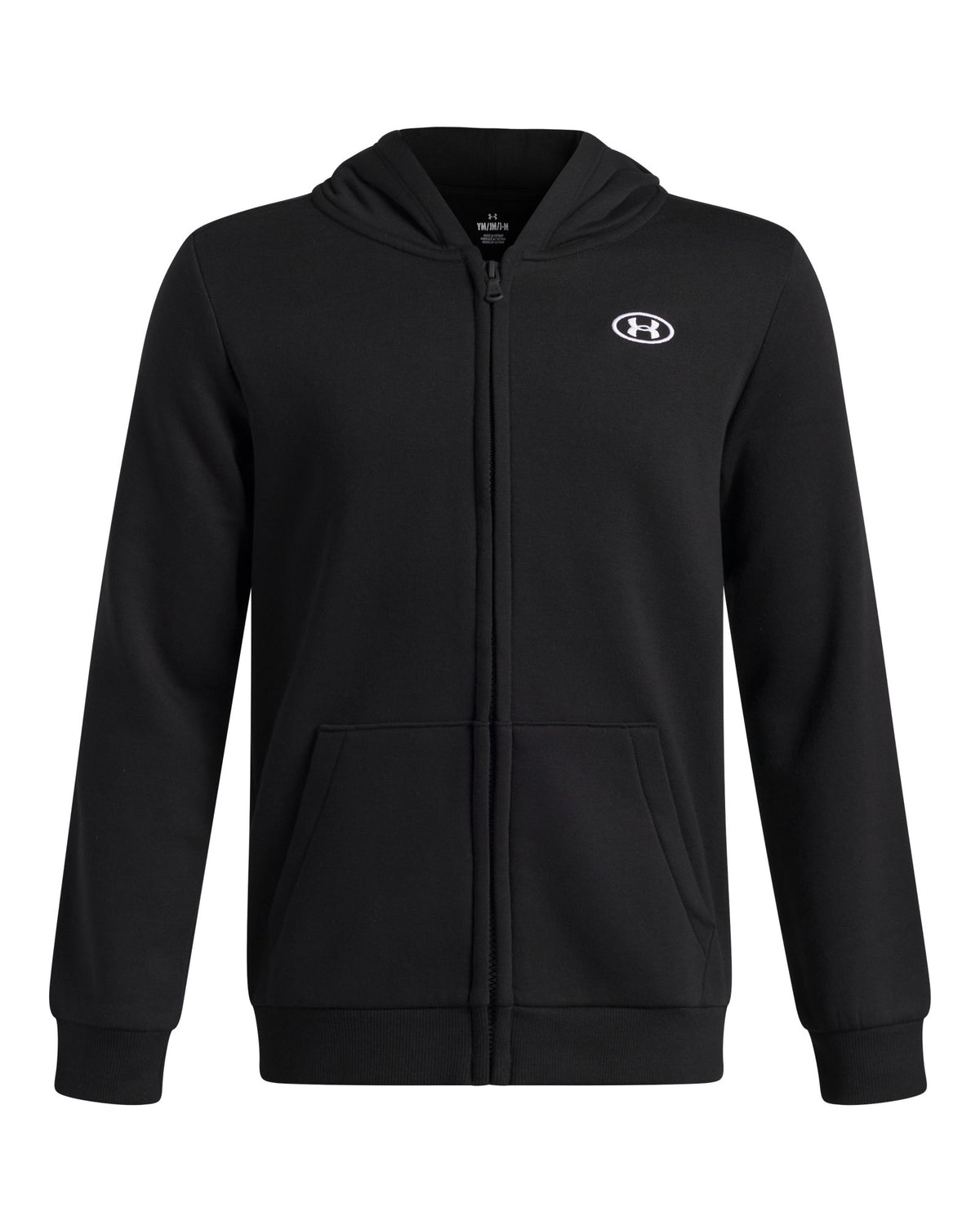 UA Rival Fleece Boys' Full-Zip Hoodie - Black