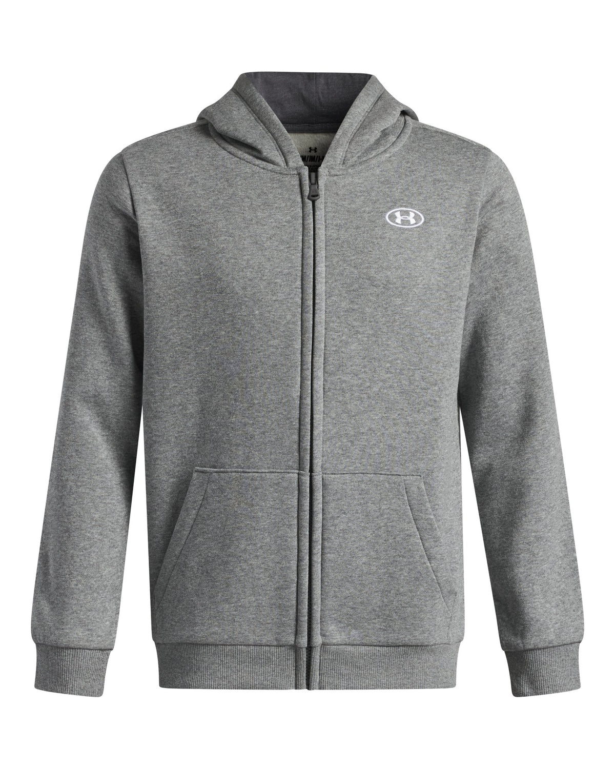UA Rival Fleece Boys' Full-Zip Hoodie - Gray