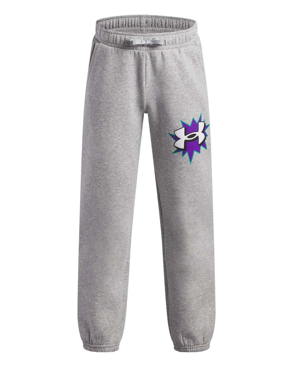 UA Rival Fleece Graphics Boys' Joggers - Gray