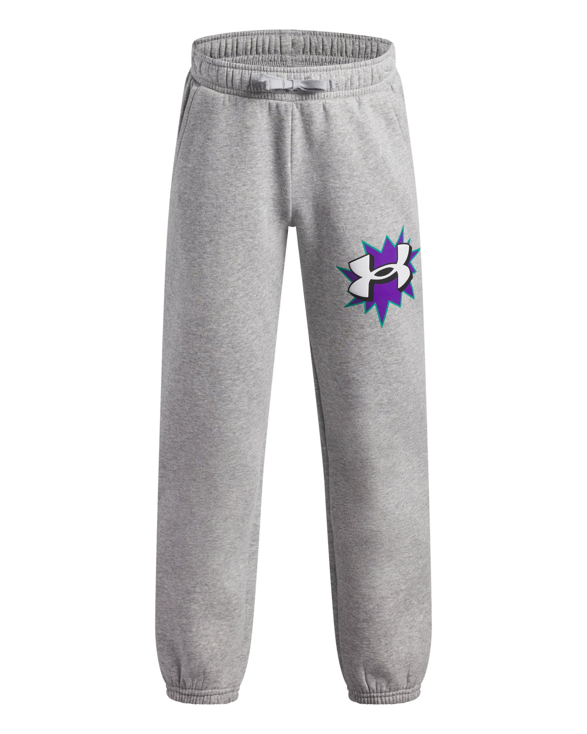 UA Rival Fleece Graphics Boys' Joggers - Gray
