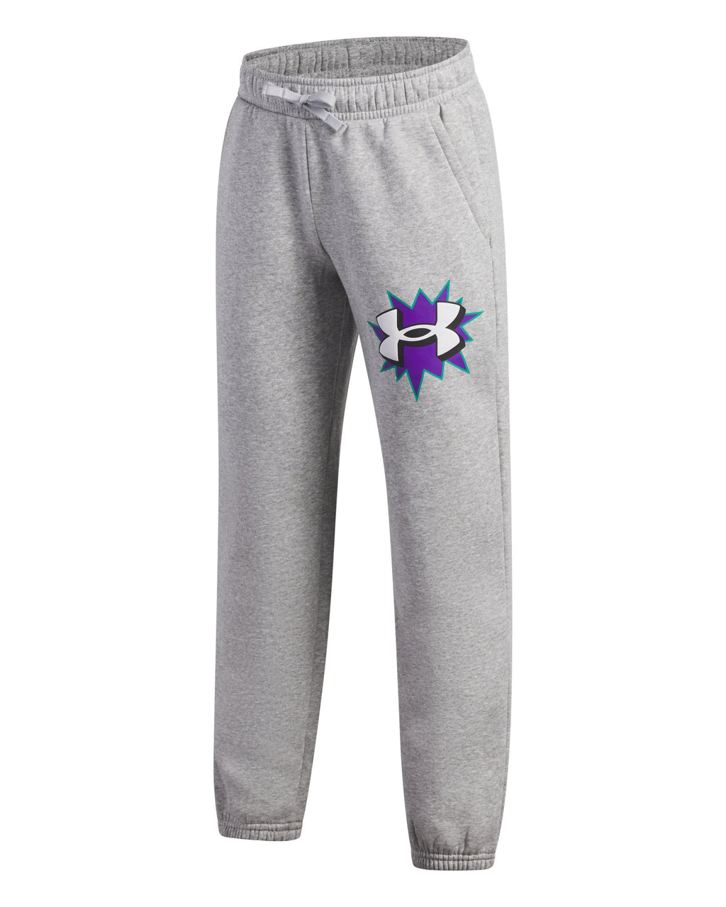 UA Rival Fleece Graphics Boys' Joggers - Gray