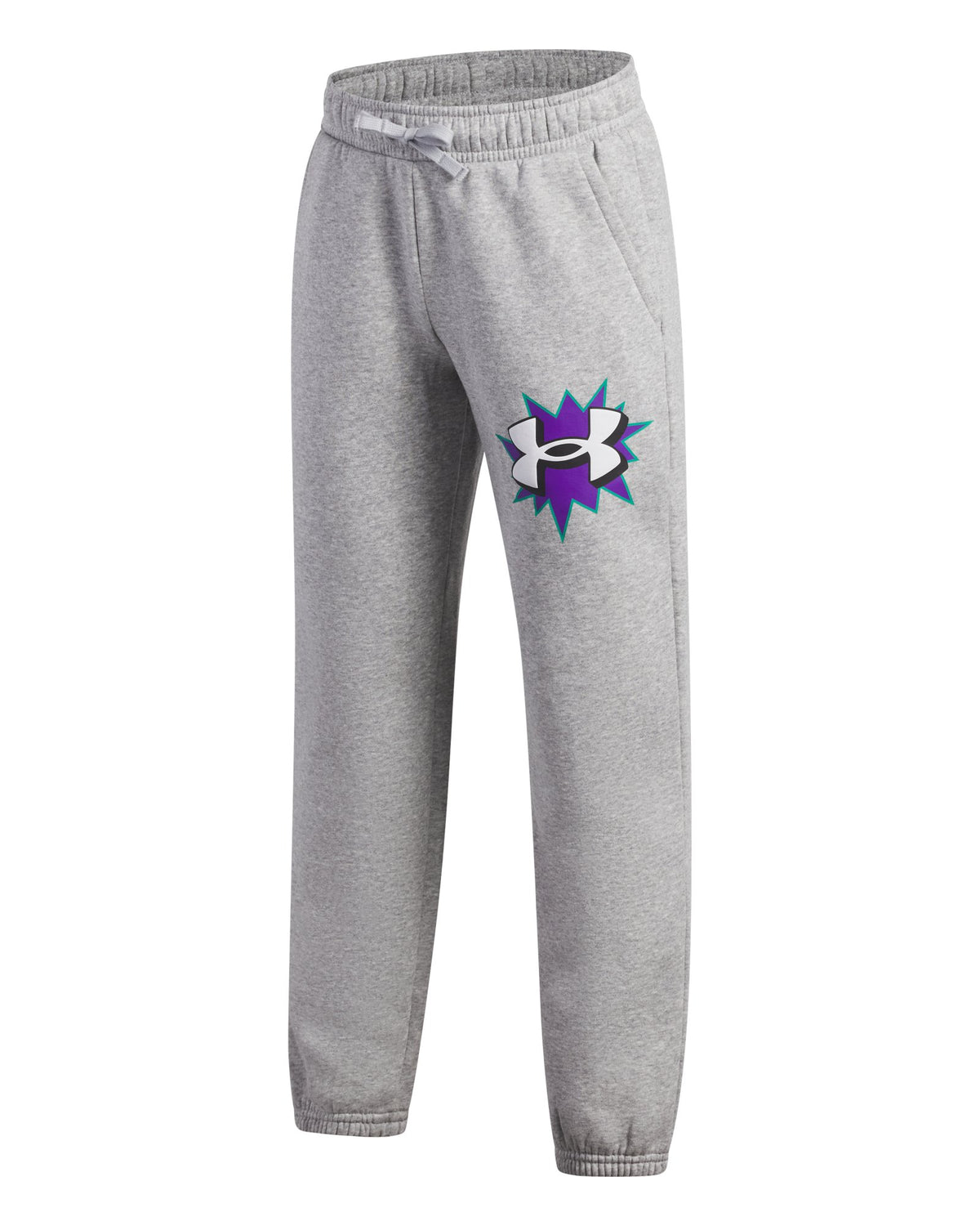 UA Rival Fleece Graphics Boys' Joggers - Gray