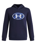 UA Rival Fleece Key Print Fill Boys' Hoodie - Blue