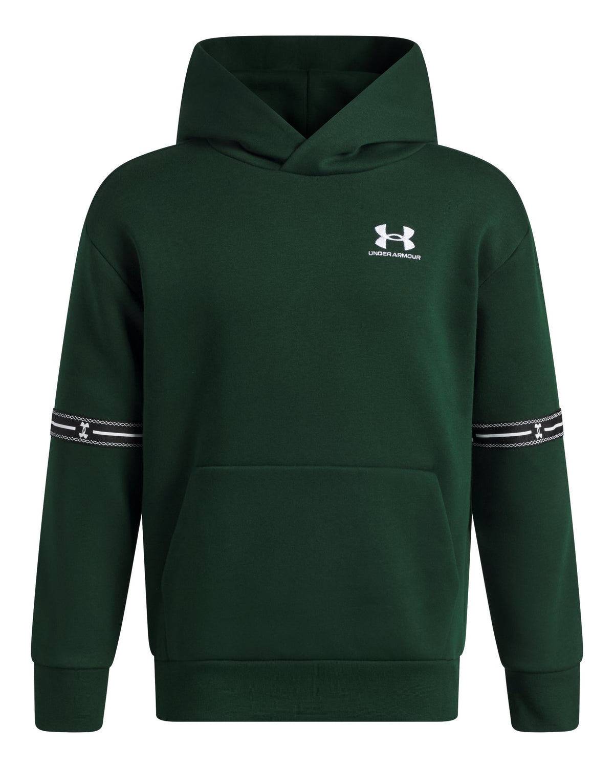UA Icon Fleece Taped Boys' Hoodie - Green