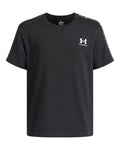 UA Icon Taped Boys' Short Sleeve - Gray