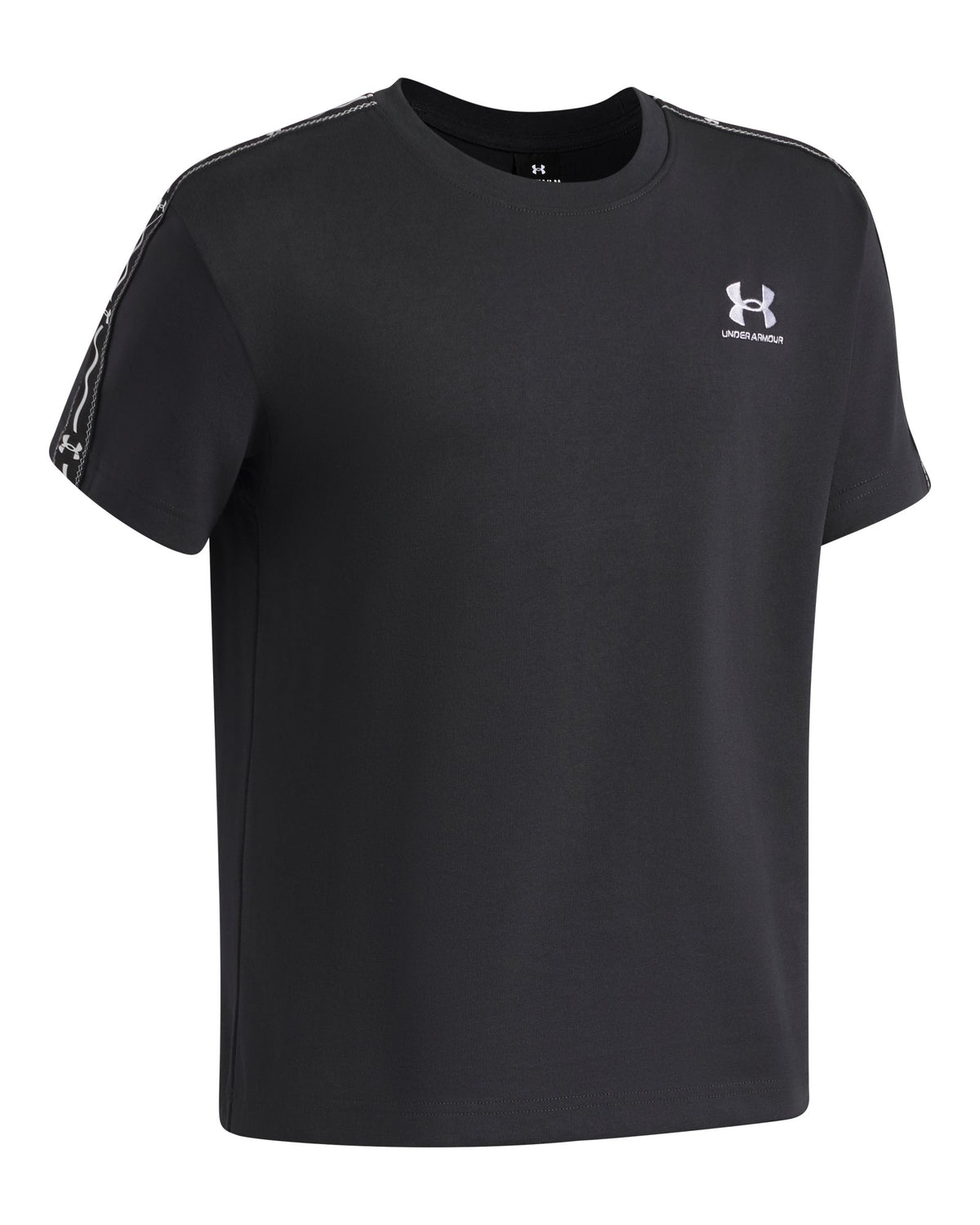 UA Icon Taped Boys' Short Sleeve - Gray