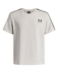 UA Icon Taped Boys' Short Sleeve - White