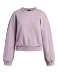 UA Rival Fleece Girls' Oversized Crew - Pink