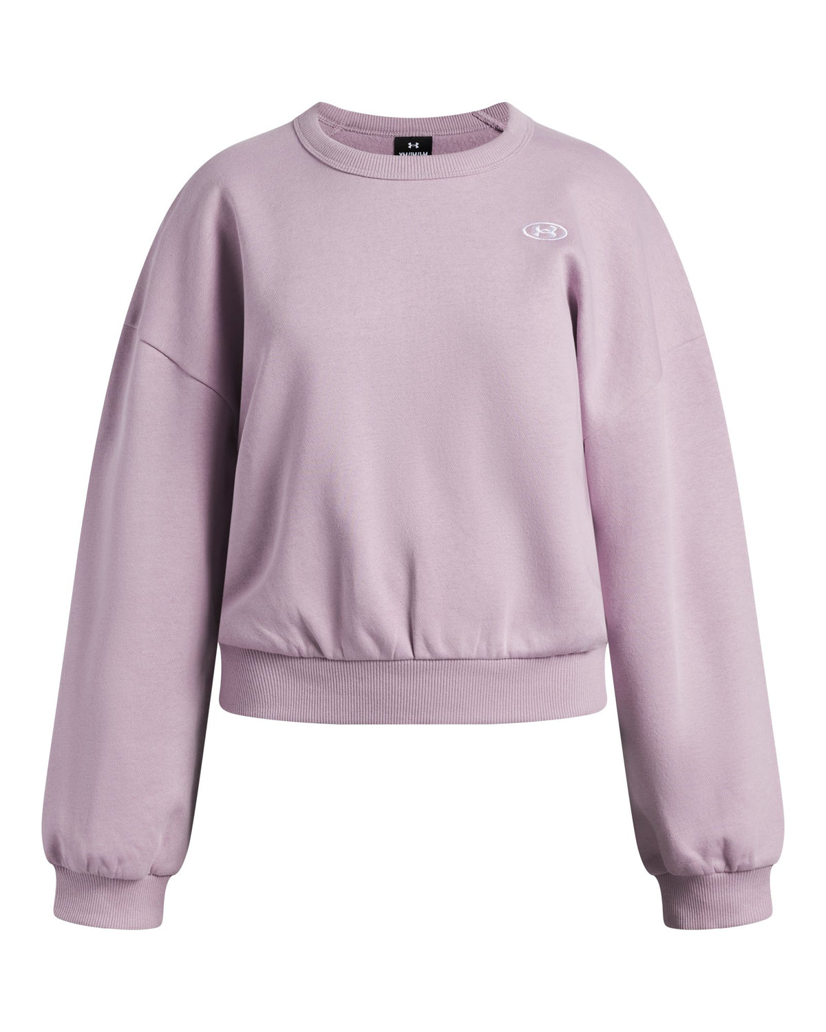 UA Rival Fleece Girls' Oversized Crew - Pink