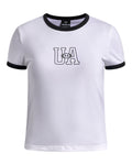 UA Ringer Girls' Short Sleeve T-Shirt - White