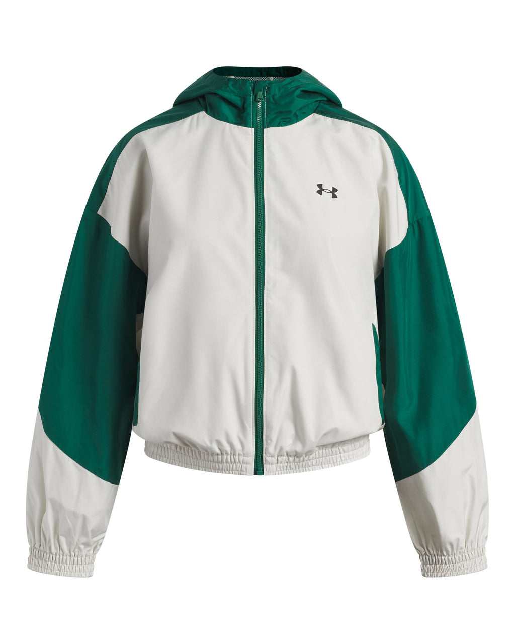 UA Icon Woven Girls' Full Zip - White