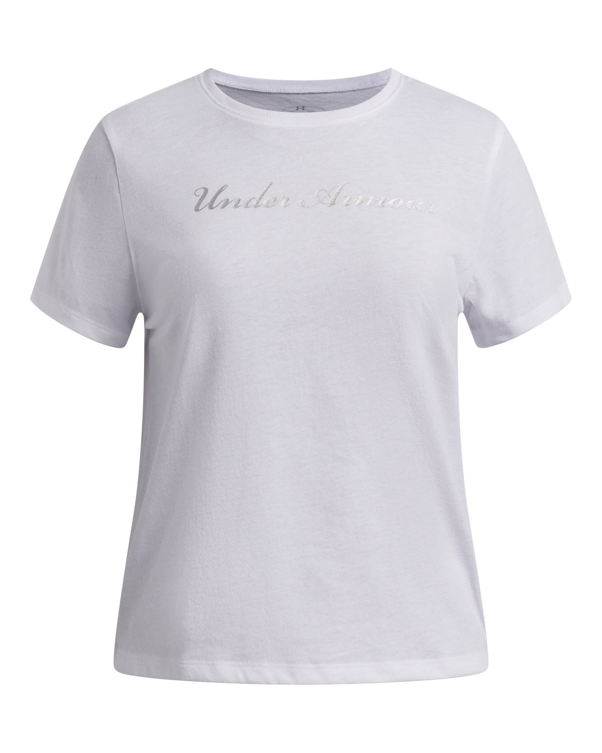 UA Rival Shimmer Girls' Short Sleeve - White