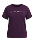 UA Rival Shimmer Girls' Short Sleeve - Purple