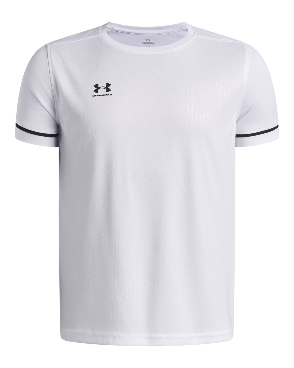 UA Challenger Stripe Boys' Short Sleeve Jersey - White