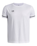 UA Challenger Stripe Boys' Short Sleeve Jersey - White