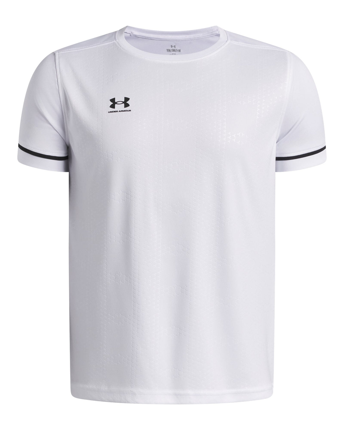 UA Challenger Stripe Boys' Short Sleeve Jersey - White