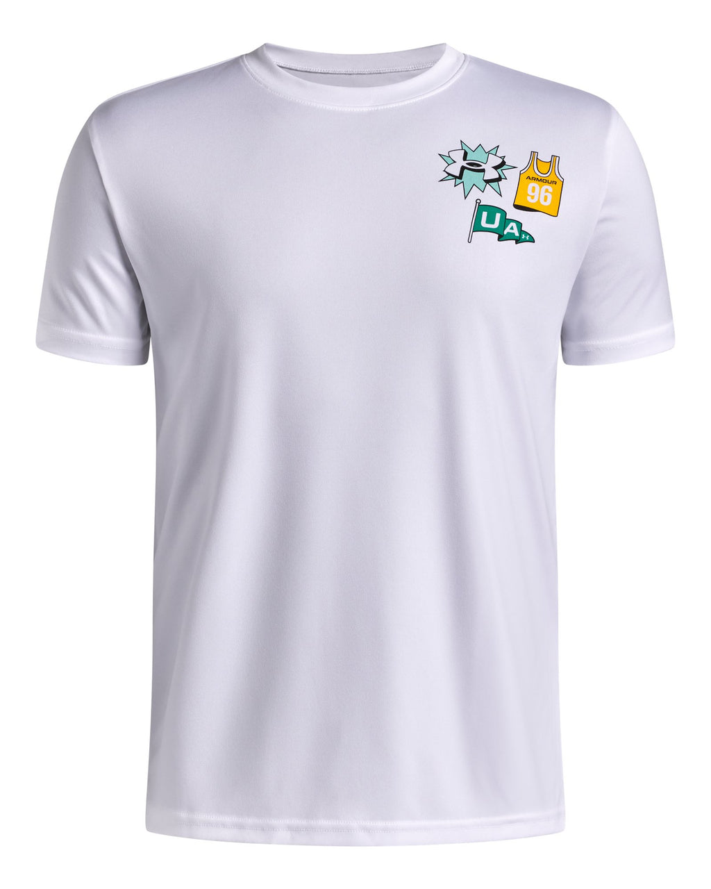 UA Tech™ Graphic Boys' Short Sleeve - White