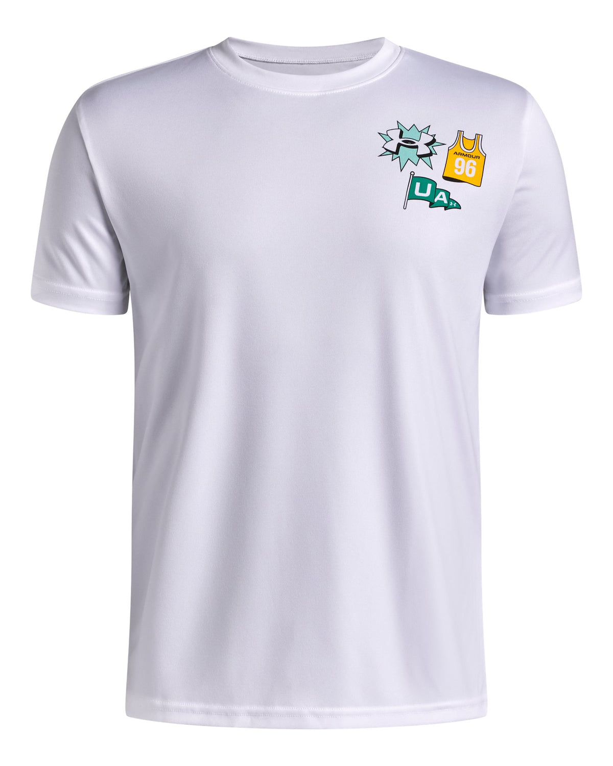 UA Tech™ Graphic Boys' Short Sleeve - White