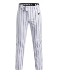 UA Utility Pro Pinstripe Tapered Boys' Baseball Pants - White