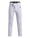 UA Utility Pro Pinstripe Tapered Boys' Baseball Pants - White