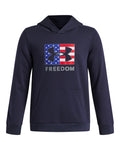 UA Freedom Big Flag Logo Boys' Hoodie - Blue