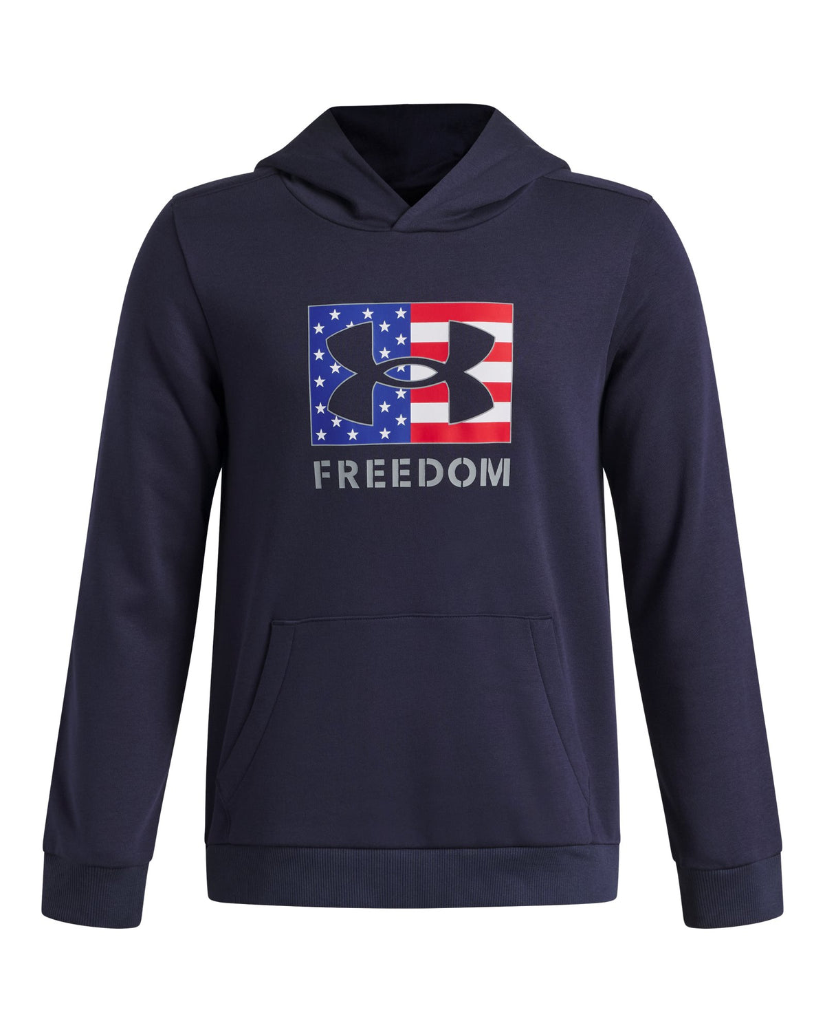 UA Freedom Big Flag Logo Boys' Hoodie - Blue