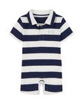 UA Stripe Infant Boys' Polo Shortall - Blue