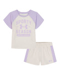 UA French Terry Little Girls' Shorts Set - Brown