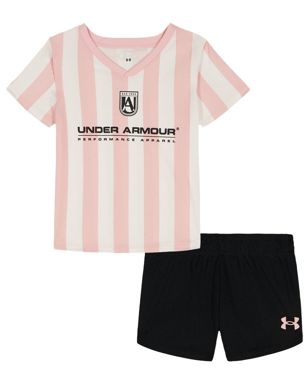 UA Uniform Mesh Little Girls' Shorts Set - Pink