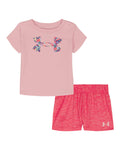 UA Ditsy Logo Newborn Girls' Set - Pink
