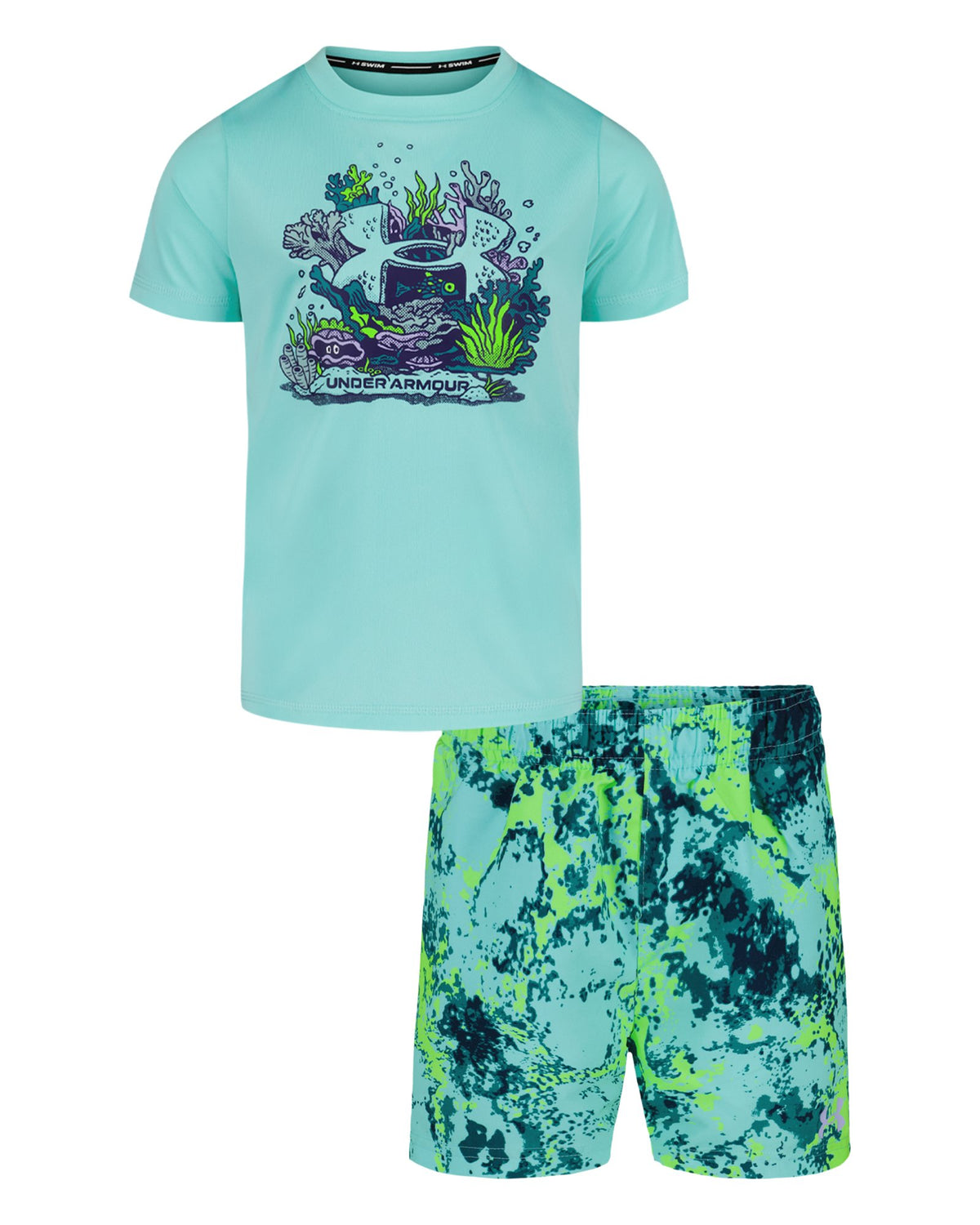 UA Coral Logo Toddler Boys' Set - Blue