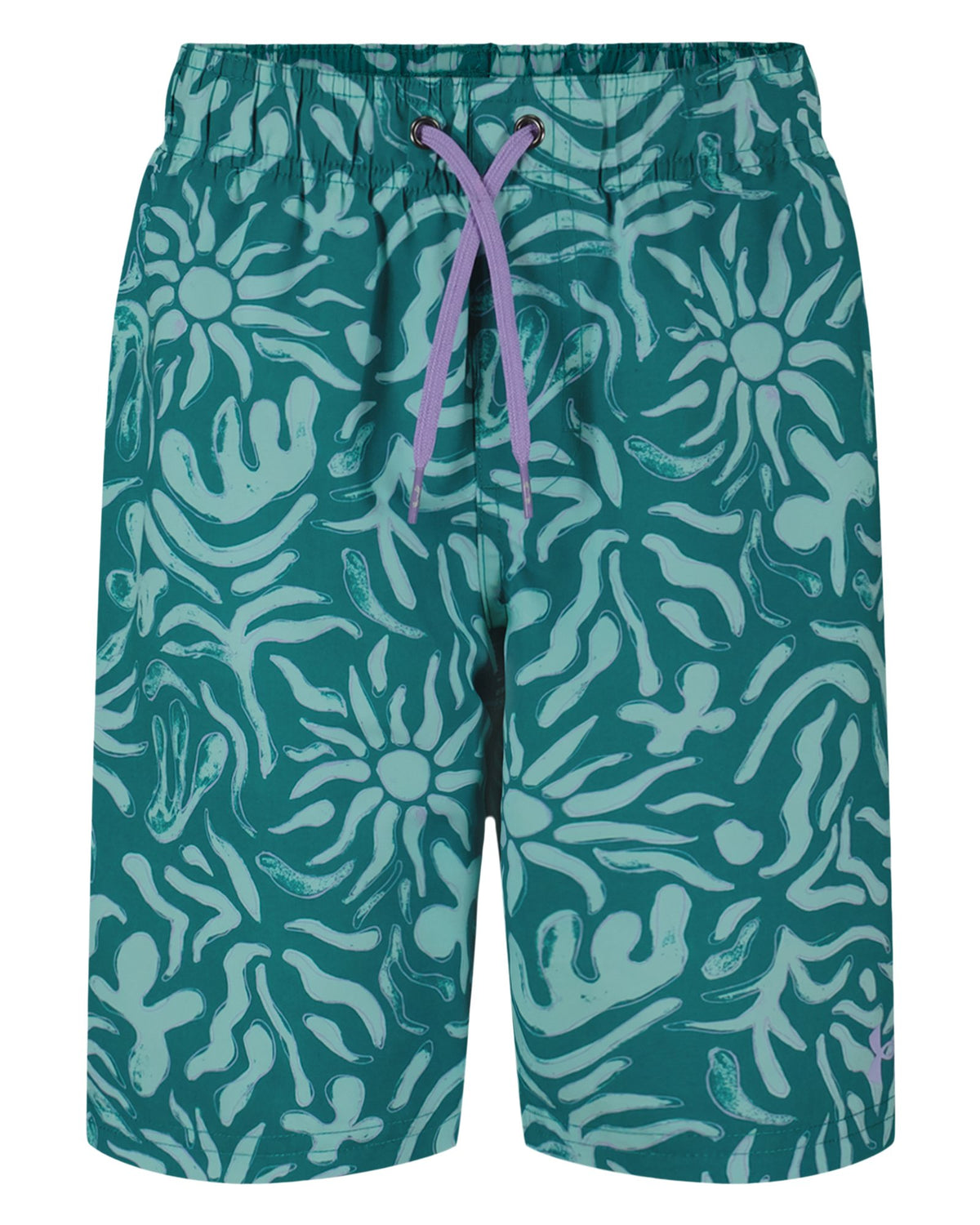 UA Etching Boys' Volley Shorts - Green