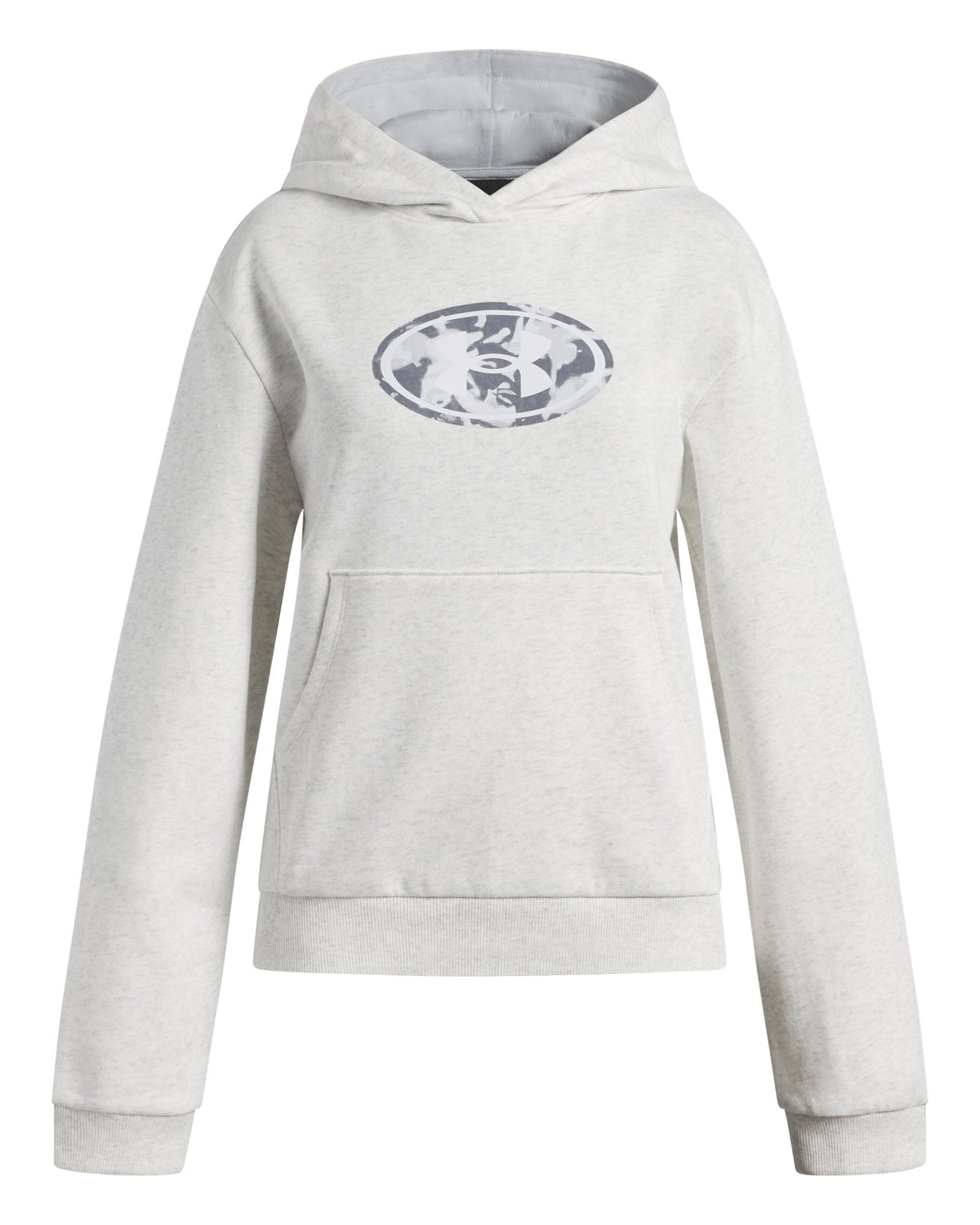 UA Big Logo Print Fill Girls' Hoodie - Gray